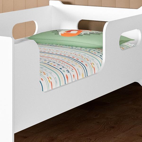 Imagem de Mini Cama Infantil Encanto Montessoriana Branco Em MDF- AV