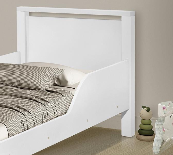 Imagem de mini cama infantil meli reforçada branco com colchão