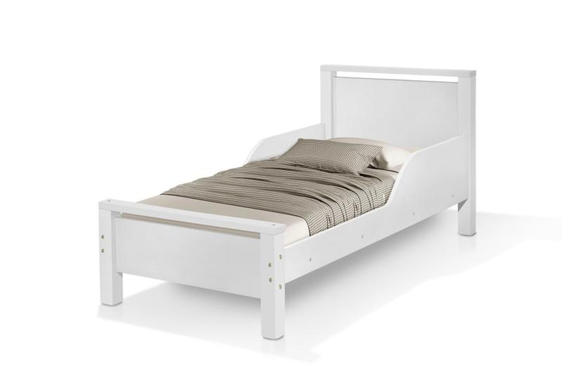 Imagem de mini cama infantil meli reforçada branco com colchão