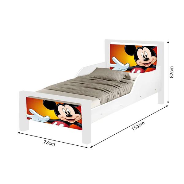 Imagem de Mini Cama Infantil Mouse Adesivada com Colchão