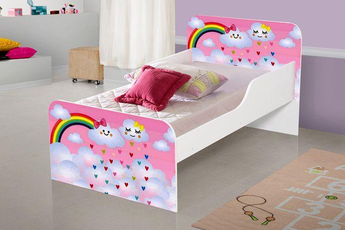 Imagem de Mini cama infantil nuvem c/colchao