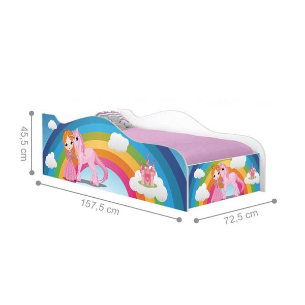 Mini Cama Like Rainha e Unicórnio Infantil Com Colchão - Mais de Casa Imagem de Mini Cama Like Rainha e Unicórnio Infantil Com Colchão