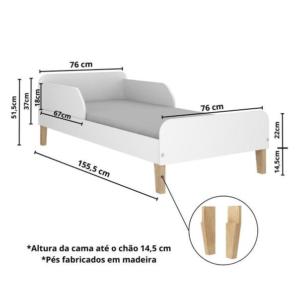 Imagem de Mini-Cama Mimo Montessoriana Branco - Movelbras