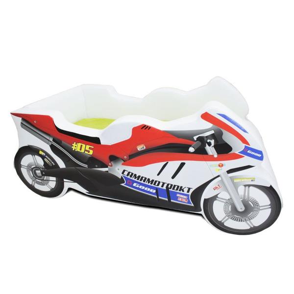 Imagem de Mini Cama Moto Ninja totalmente estofada - cor branca