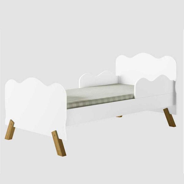 Mini Cama Nuvem Neve com Proteção Lateral - Mais de Casa Imagem de Mini Cama Nuvem Neve com Proteção Lateral