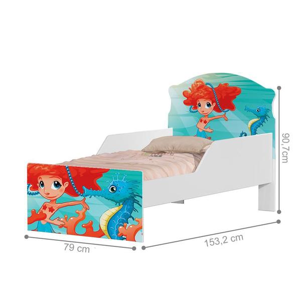 Imagem de Mini Cama Sereia Menina Com Colchão