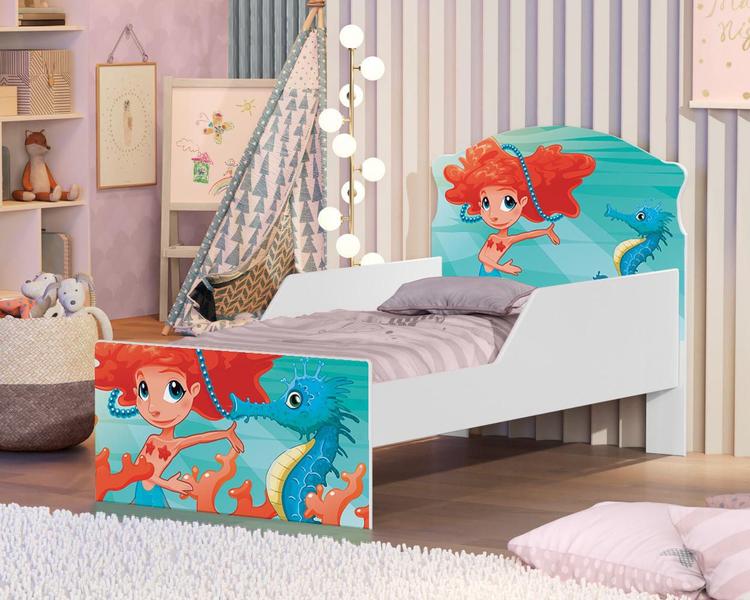 Imagem de Mini Cama Sereia Menina Com Colchão