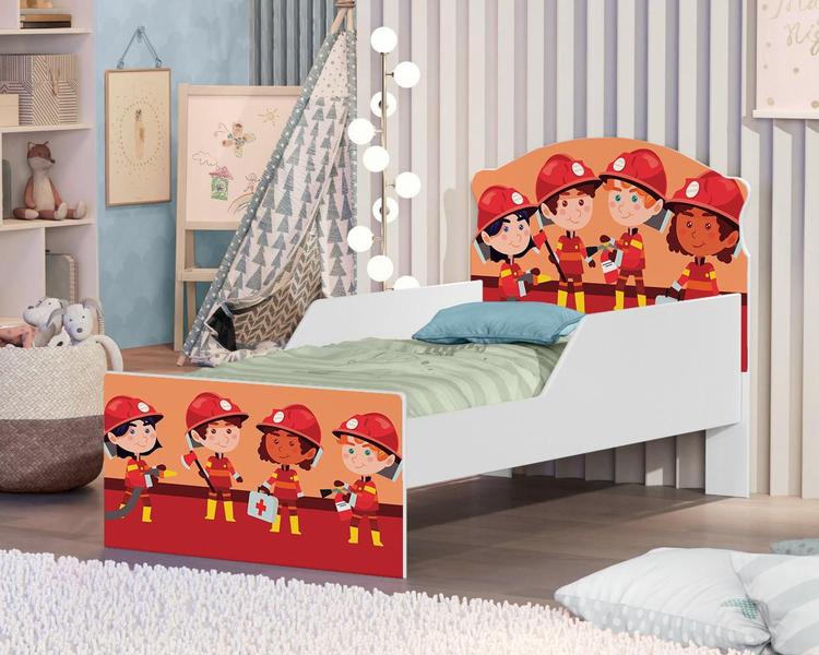 Imagem de Mini Cama Tropa Bombeiros Com Colchão