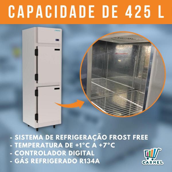 Imagem de Mini Câmara 2 Portas Inox 425 Litros Refrigerador Frost Free Kofisa