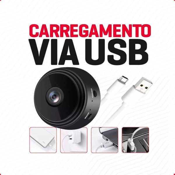 Mini Camera A9 Wifi Veicular Discreta E Eficiente Visão - Dk Imagem de Mini Camera A9 Wifi Veicular Discreta E Eficiente Visão
