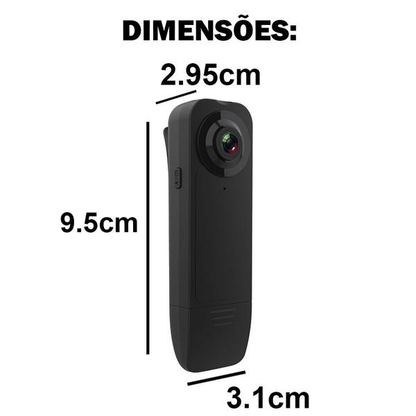 Imagem de Mini Câmera + Cartão 32GB Escondida Caneta Filmadora Full Hd Bolso A18 Secreta Visão Noturna