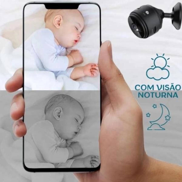 Mini Câmera com visão noturna Wifi Espiã 1080P Sem FioA9 - WCAN Imagem de Mini Câmera com visão noturna Wifi Espiã 1080P Sem FioA9