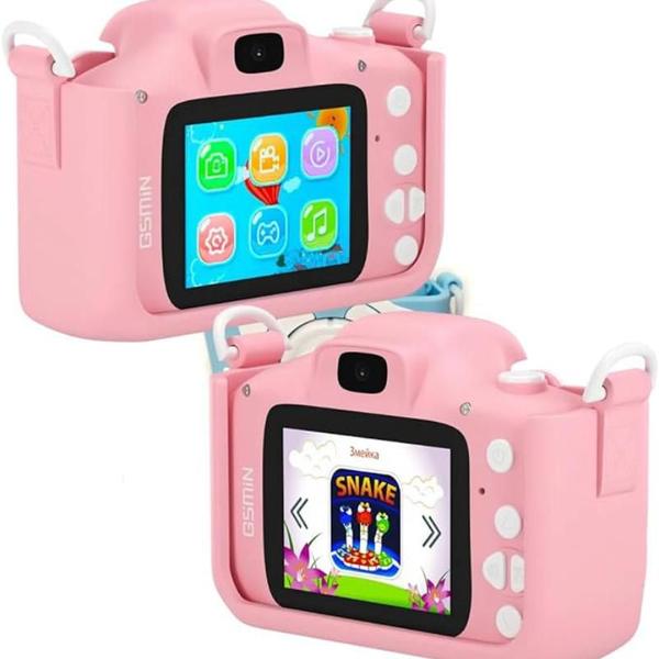 Imagem de Mini câmera digital infantil 1080p câmera de vídeo digital lente dupla tela ips 2,0 polegadas 4x zoom bateria embutida