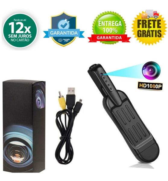 Imagem de Mini Câmera Espiã Caneta Filmadora Full Hd 1080p Plug Bolso T18 Filmadora Visão Noturna