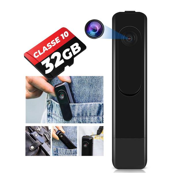 Imagem de Mini Câmera Espiã Caneta M18 + Cartão 32GB Filmadora Full Hd 1080p Plug Bolso Escondida Secreta