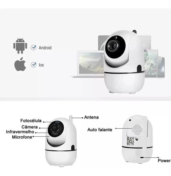 Imagem de Mini Camera Ip Wifi Hd Onvif Sensor Movimento Automatico ROBOZINHO