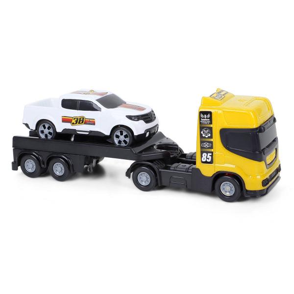 Imagem de Mini Caminhão Reboque Com Carrinho Na Solapa - Bs Toys