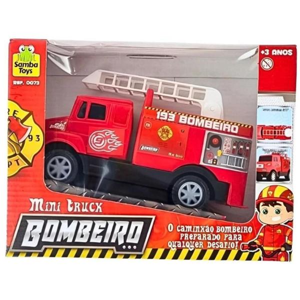 Imagem de Mini Caminhão Truck Bombeiro 0073 Samba Toys