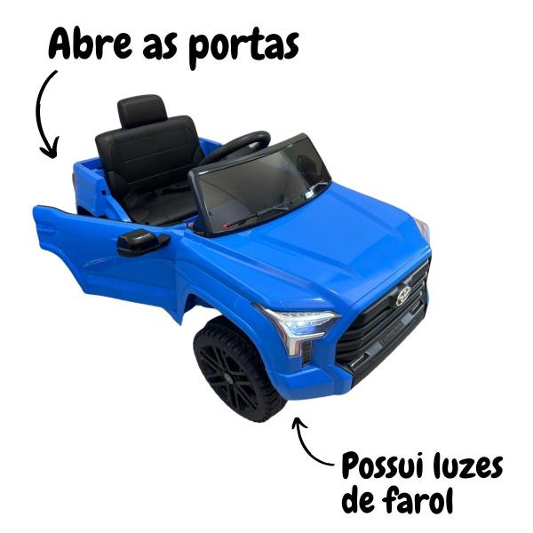 Imagem de Mini Caminhonete Carro Elétrico Infantil Toyota Tundra Bateria 12V Azul Importway Bw-280az