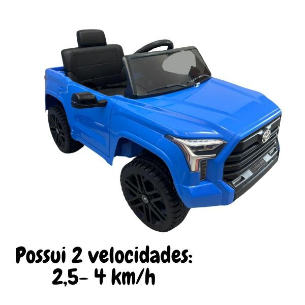 Imagem de Mini Caminhonete Carro Elétrico Infantil Toyota Tundra Bateria 12V Azul Importway Bw-280az