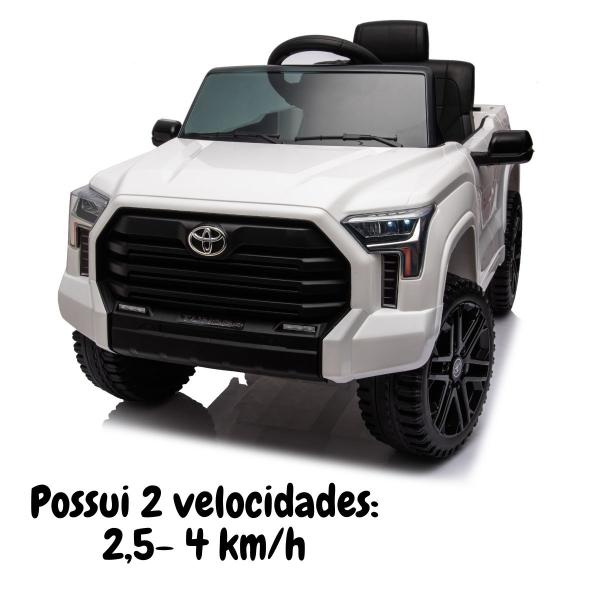 Imagem de Mini Caminhonete Carro Elétrico Infantil Toyota Tundra Bateria 12V Branca Importway Bw-280br