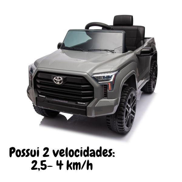 Imagem de Mini Caminhonete Carro Elétrico Infantil Toyota Tundra Bateria 12V Cinza Importway Bw-280cz