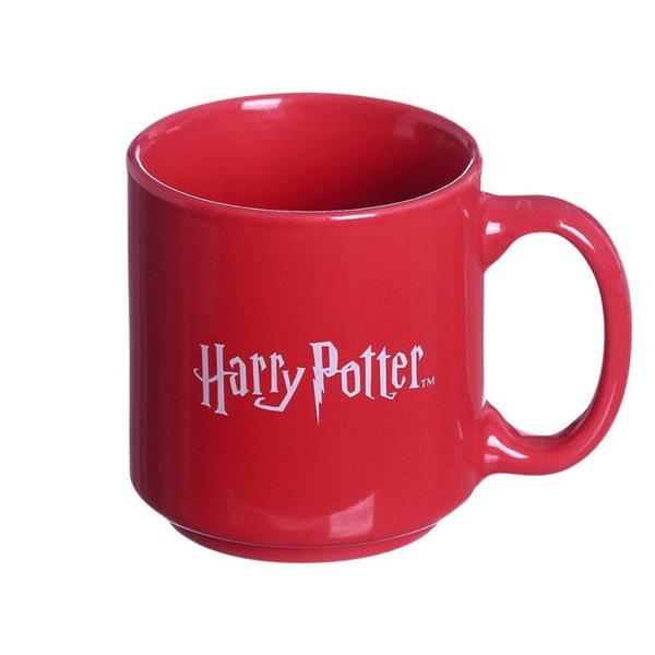 Imagem de Mini Caneca Harry Potter Plataforma 9 3/4 Empilhá Cerâmica Vermelha 100ML Oficial WB - Zona Criativa