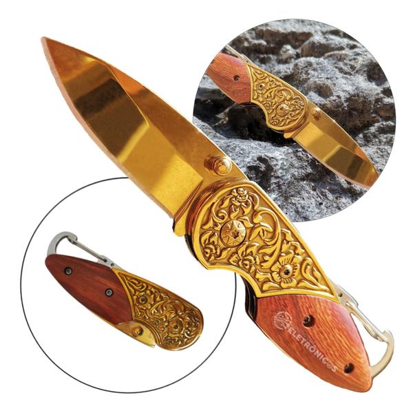 Mini Canivete Tático Militar Automático Saque Rápido Ideal Camping Caça SLKD82 - Luatek Imagem de Mini Canivete Tático Militar Automático Saque Rápido Ideal Camping Caça SLKD82