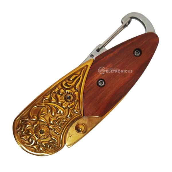 Mini Canivete Tático Militar Automático Saque Rápido Ideal Camping Caça SLKD82 - Luatek Imagem de Mini Canivete Tático Militar Automático Saque Rápido Ideal Camping Caça SLKD82