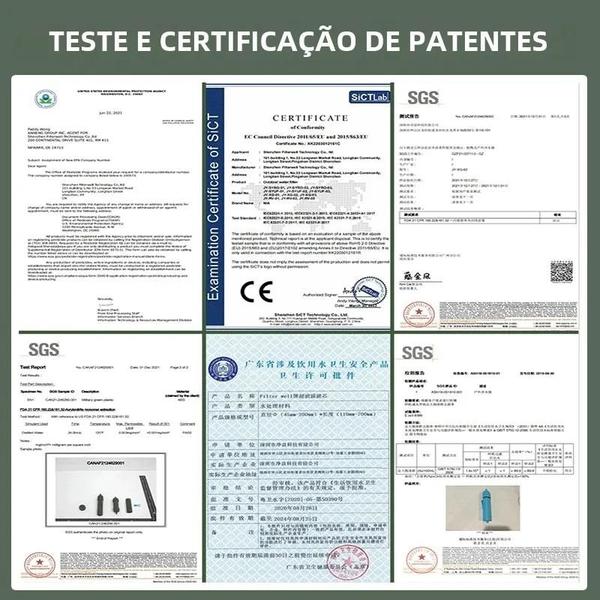 Imagem de Mini Canudo Portátil para Filtro de Água - Ideal para Acampamento, Caminhadas e Sobrevivência