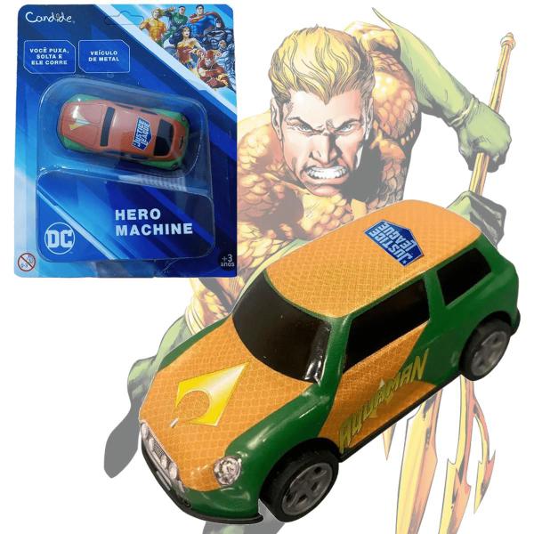 Imagem de Mini Carrinho Aquaman Liga da Justiça Fricção PullBack