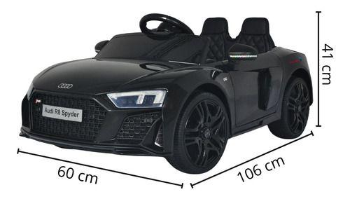 Imagem de Mini Carrinho Elétrico Infantil Audi R8 Spyder 12v Preto