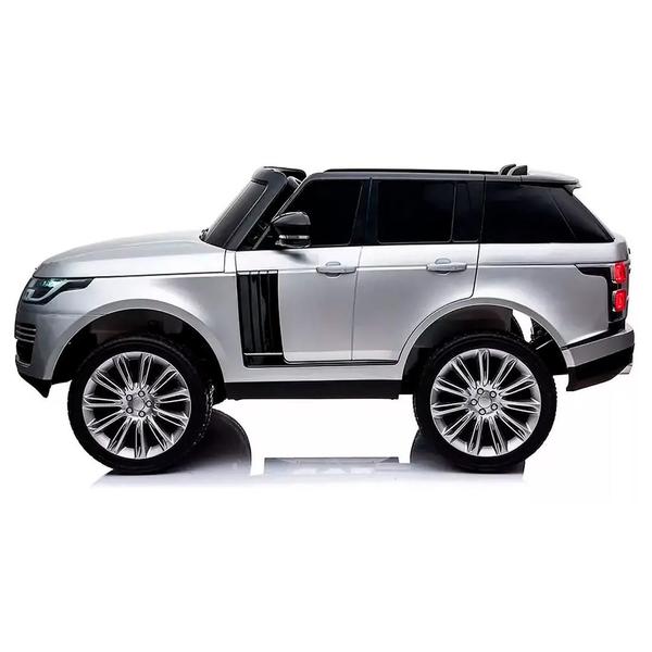 Imagem de Mini Carrinho Elétrico Infantil Range Rover Land A Bateria Para Crianças Prata 24V 4x4