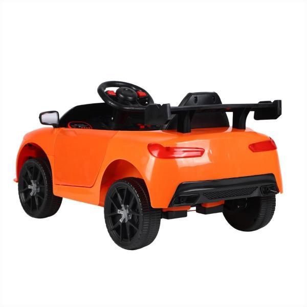 Imagem de Mini Carro Elétrico Criança Laranja 12V Luz Led Marcha Ré