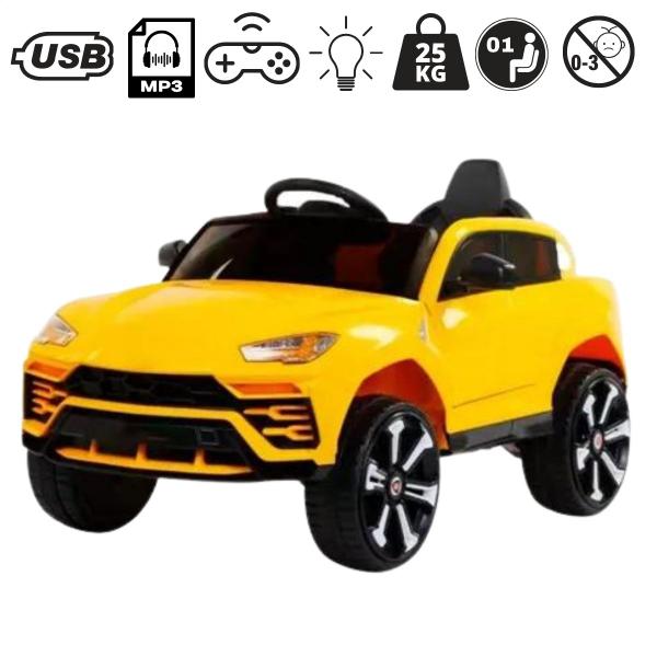 Imagem de Mini Carro Eletrico Infantil 12v Com Controle Amarelo