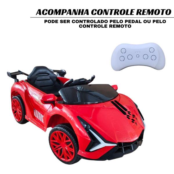 Imagem de Mini Carro Elétrico Infantil 12V GTX Controle Remoto Luzes Som IMPORTWAY