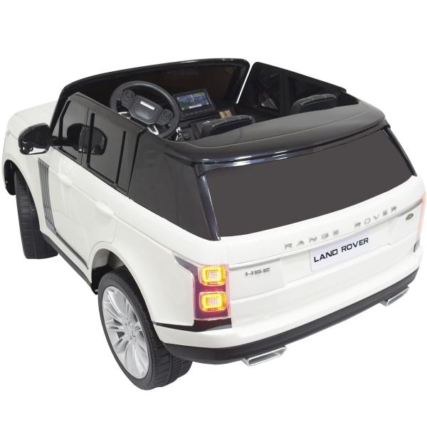 Imagem de Mini Carro Elétrico Infantil 24V Range Rover Banco de Couro Controle Branco Brinqway Bw-122bcbr