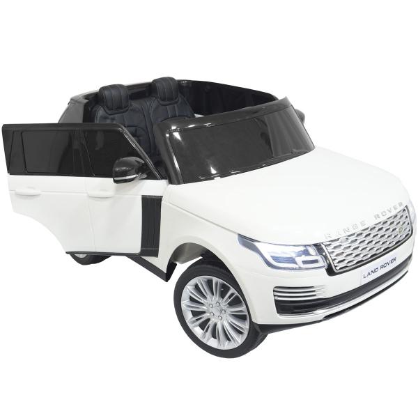 Imagem de Mini Carro Elétrico Infantil 24V Range Rover Banco de Couro Mp5 Controle Branco Brinqway Bw-122mp5br