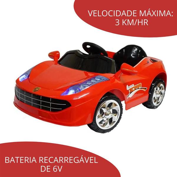 Mini Carro Elétrico Infantil 6v Importway Com Controle Vermelho Imagem de Mini Carro Elétrico Infantil 6v Importway Com Controle Vermelho