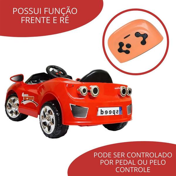 Mini Carro Elétrico Infantil 6v Importway Com Controle Vermelho Imagem de Mini Carro Elétrico Infantil 6v Importway Com Controle Vermelho