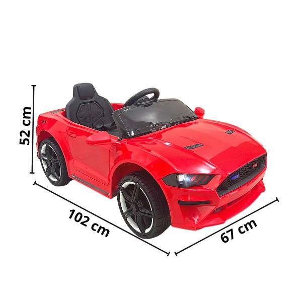 Imagem de Mini Carro Elétrico Infantil 6V Luz Som Usb Buzina Bateria Controle Remoto Vermelho Brinqway Bw240