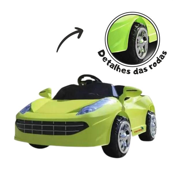 Imagem de Mini Carro Eletrico Infantil 6v Verde Com Som E Luz