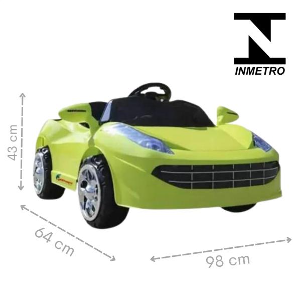 Imagem de Mini Carro Eletrico Infantil 6v Verde Com Som E Luz