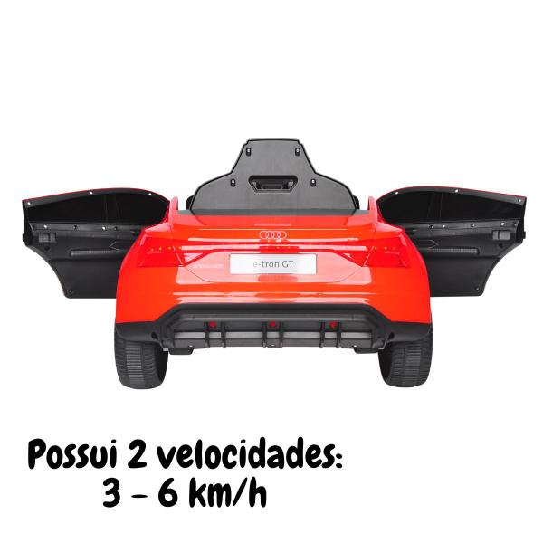 Imagem de Mini Carro Elétrico Infantil Audi Etron Gt Bateria 6V Vermelho Motorizado Controle Importway Bw-273