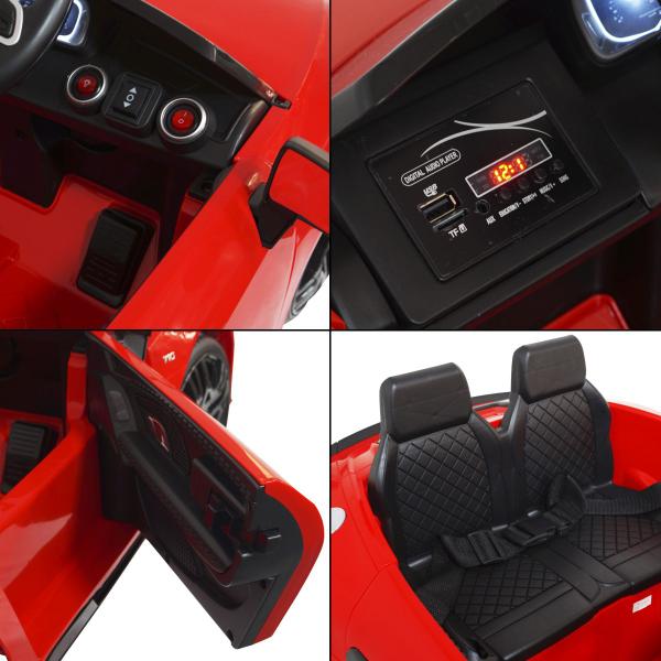 Imagem de Mini Carro Elétrico Infantil Criança 12V Audi R8 Spyder Controle Remoto Vermelho Brinqway Bw-123vm