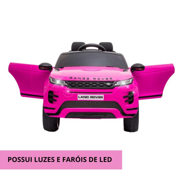 Mini Carro Elétrico Infantil Criança 12V Land Rover Evoque Controle Remoto Rosa Brinqway BW-128RS Imagem de Mini Carro Elétrico Infantil Criança 12V Land Rover Evoque Controle Remoto Rosa Brinqway BW-128RS