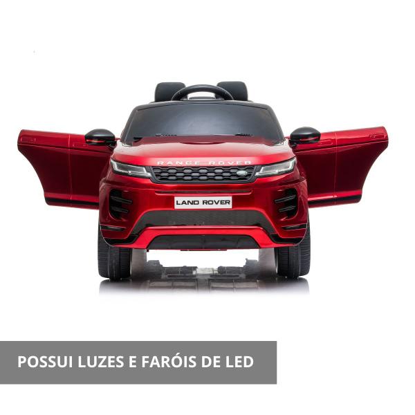 Imagem de Mini Carro Elétrico Infantil Criança 12V Land Rover Evoque Controle Remoto Vermelho Brinqway BW-128