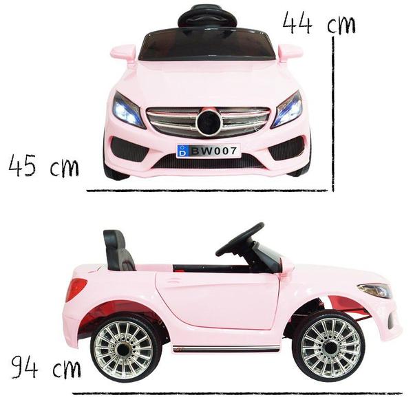 Imagem de Mini Carro Elétrico Infantil Criança 6V com Controle Remoto Importway Mercedes Rosa BW-007-RS