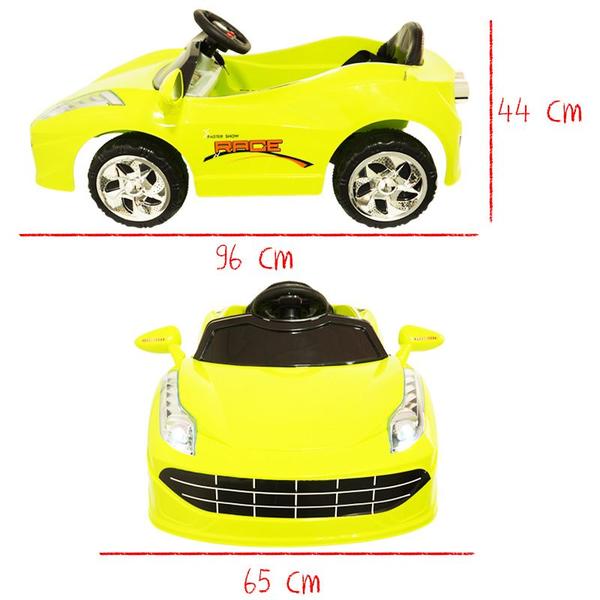 Imagem de Mini Carro Elétrico Infantil Criança 6V com Controle Remoto Verde Brinqway BW-097VD Bivolt