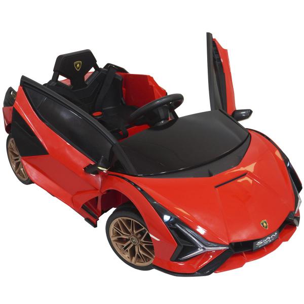 Imagem de Mini Carro Elétrico Infantil Criança 6V Lamborghini Sián Controle Remoto Vermelho Brinqway BW-181 VM